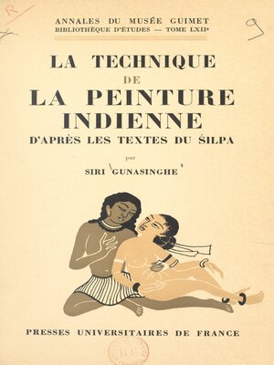 cover image of La technique de la peinture indienne d'après les textes du Silpa